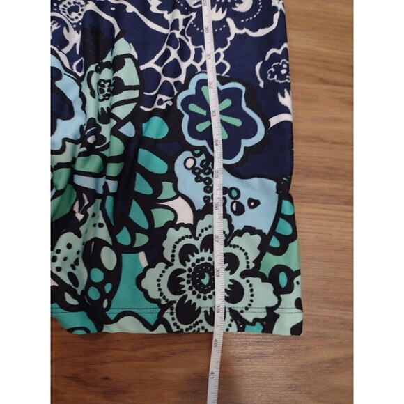 Kim Rogers Curvy Palm Springs Dress Womens 3X Navy Floral 3/4 Sleeve Knee Length - Picture 8 of 10